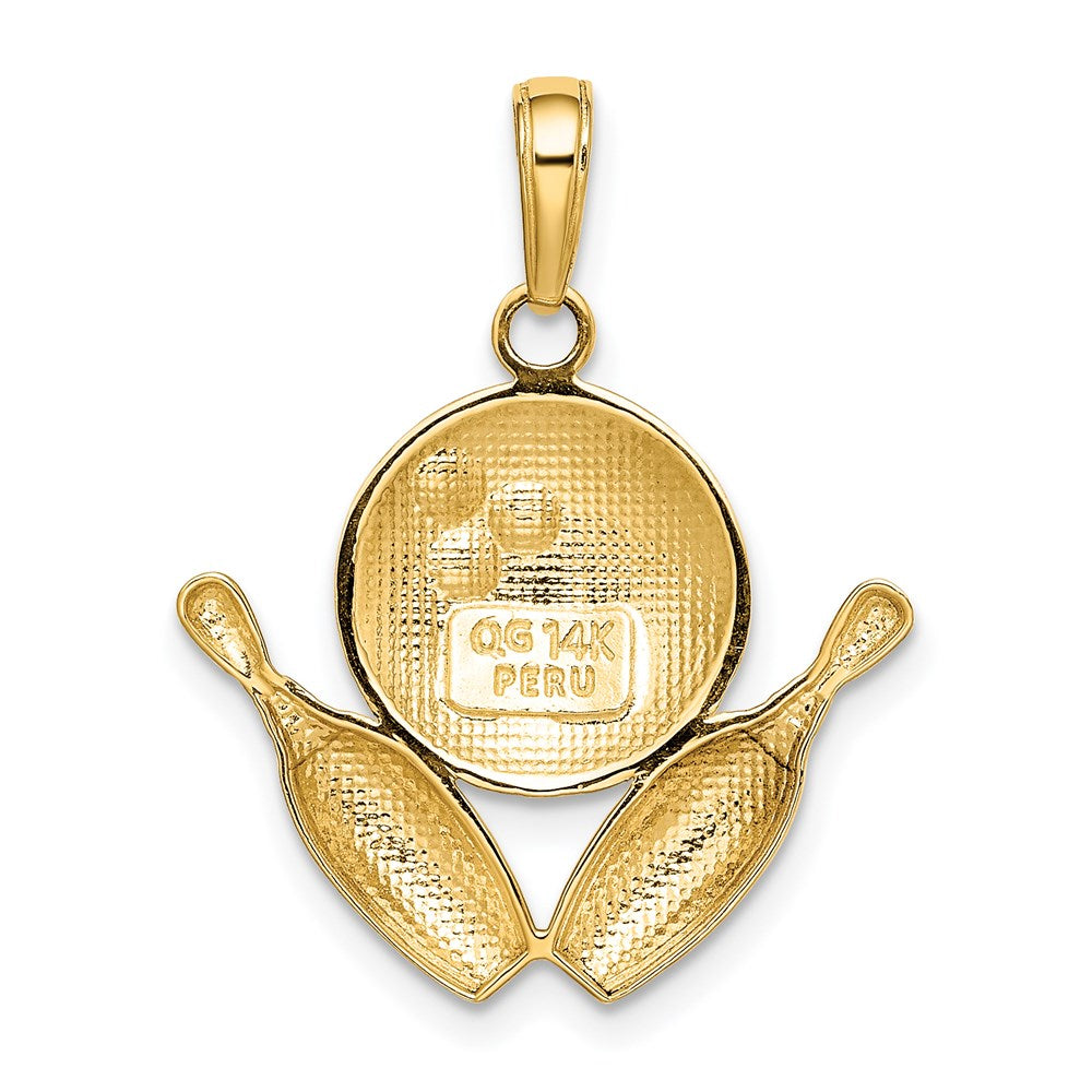 Gold Polished Bowling Pendants