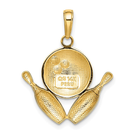 14k Bowling Pins and Ball Charm