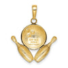14k Bowling Pins and Ball Charm