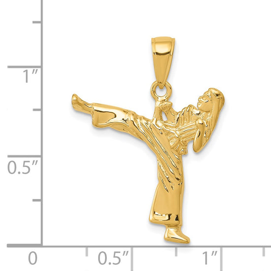 Gold Polished Karate Pendants