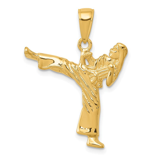 Gold Polished Karate Pendants
