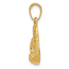 Gold Cut-out Boxing Glove Pendant