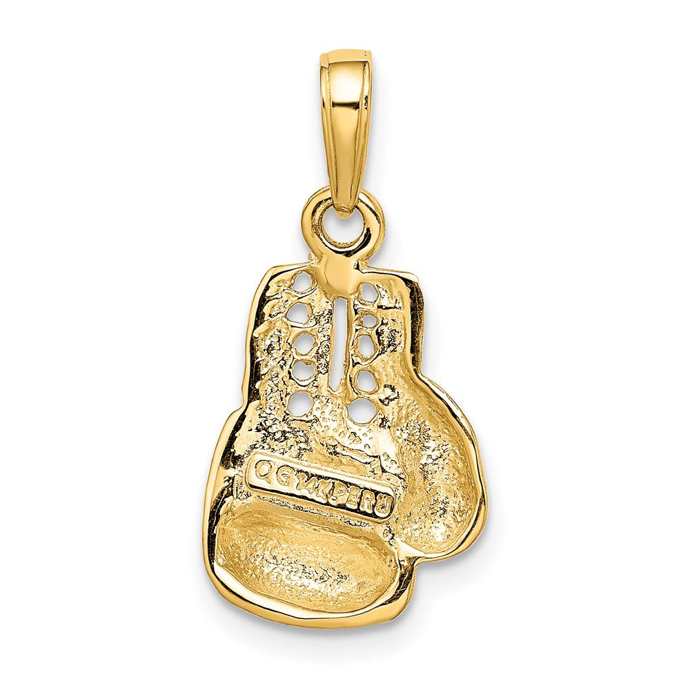 Gold Cut-out Boxing Glove Pendant