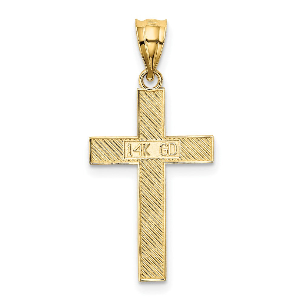 Gold Textured Cross Pendant