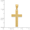 Gold Textured Cross Pendant