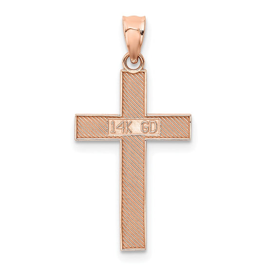 Gold Textured Cross Pendant
