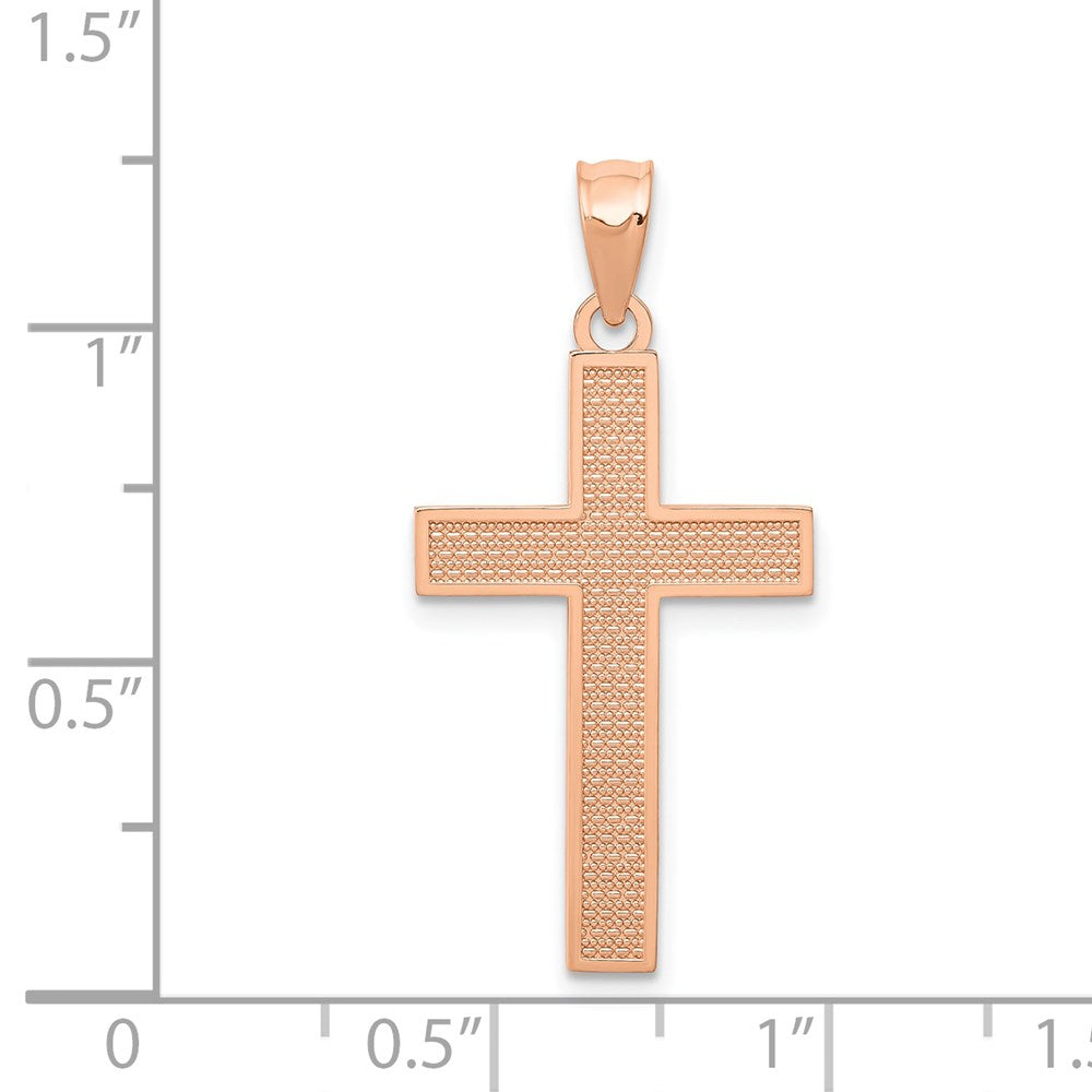 Gold Textured Cross Pendant