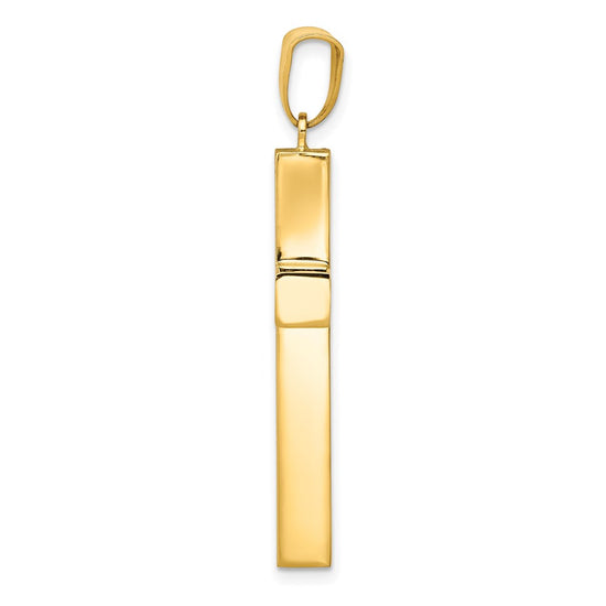 Gold Polished Latin Cross Pendant