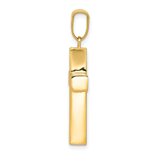 Gold Polished Latin Cross Pendant