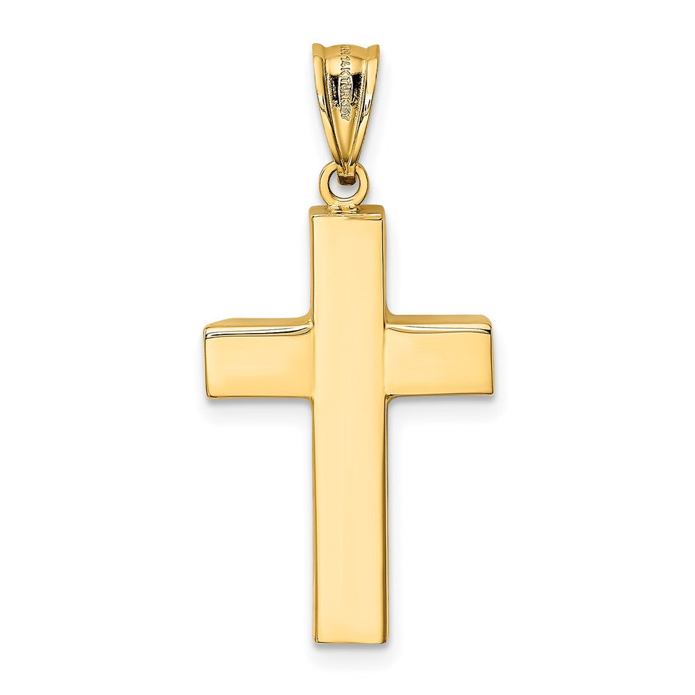 Gold Polished Latin Cross Pendant
