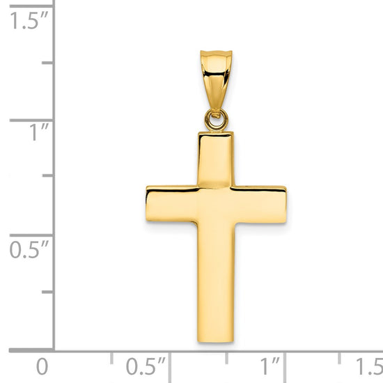 Gold Polished Latin Cross Pendant