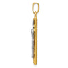 14k Two-tone INRI Crucifix Pendant