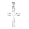14k White Gold Polished Cross Pendant
