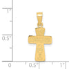 14k Polished FIRST HOLY COMMUNION Cross Pendant
