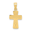14k Polished FIRST HOLY COMMUNION Cross Pendant