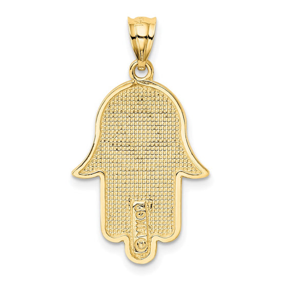14k Hamsa with Star of David Charm