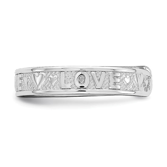 Gold Polished Love Toe Ring