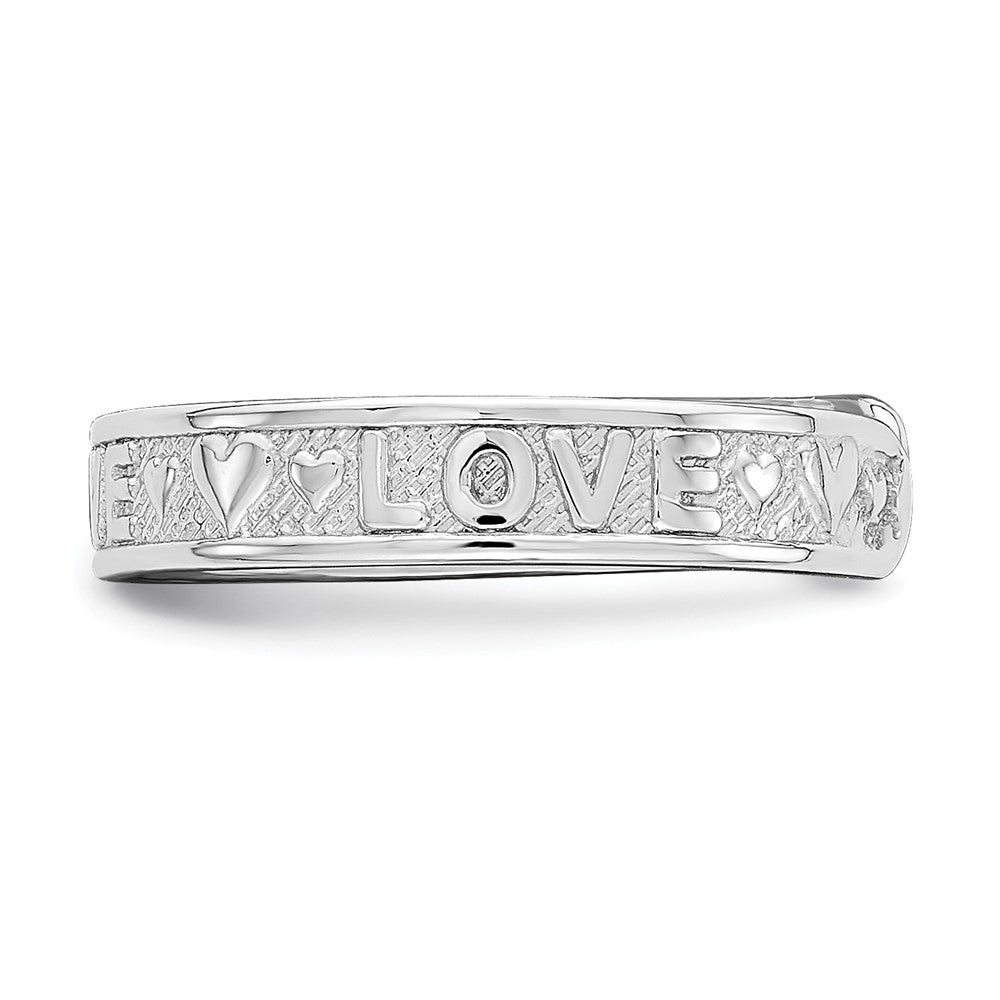 Gold Polished Love Toe Ring