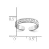 Gold Polished Love Toe Ring