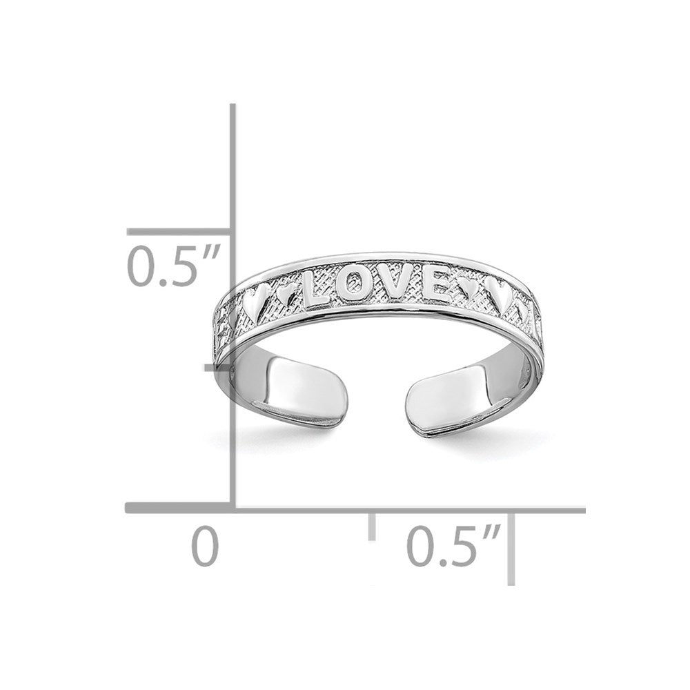 Gold Polished Love Toe Ring