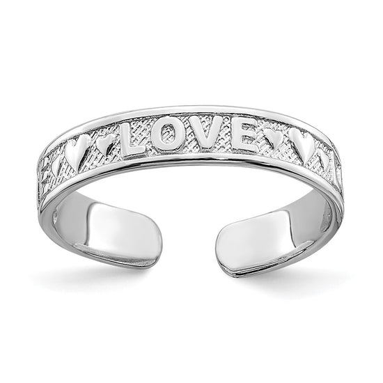 Gold Polished Love Toe Ring