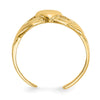 14k Polished Claddagh Toe Ring