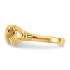 14k Polished Claddagh Toe Ring