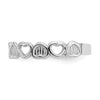 Gold Polished and Textured Heart Toe Ring