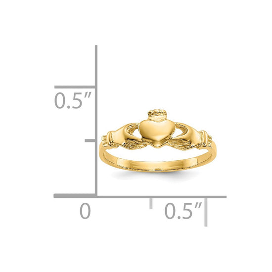 14k Baby Size 1 Claddagh Ring