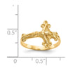 14k Polished Crucifix Ring