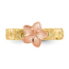 14K Two-tone Plumeria Size 3 Baby / Childs Ring