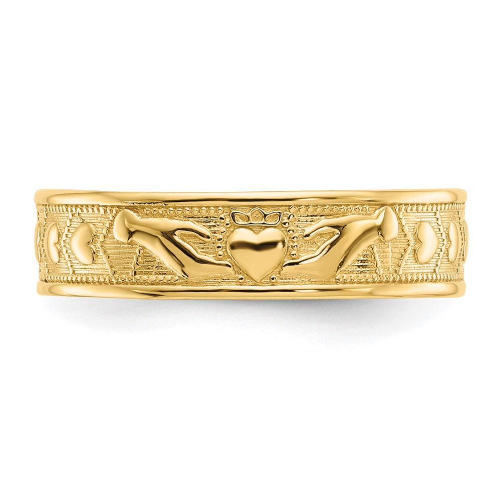 Gold Polished Claddagh Rings