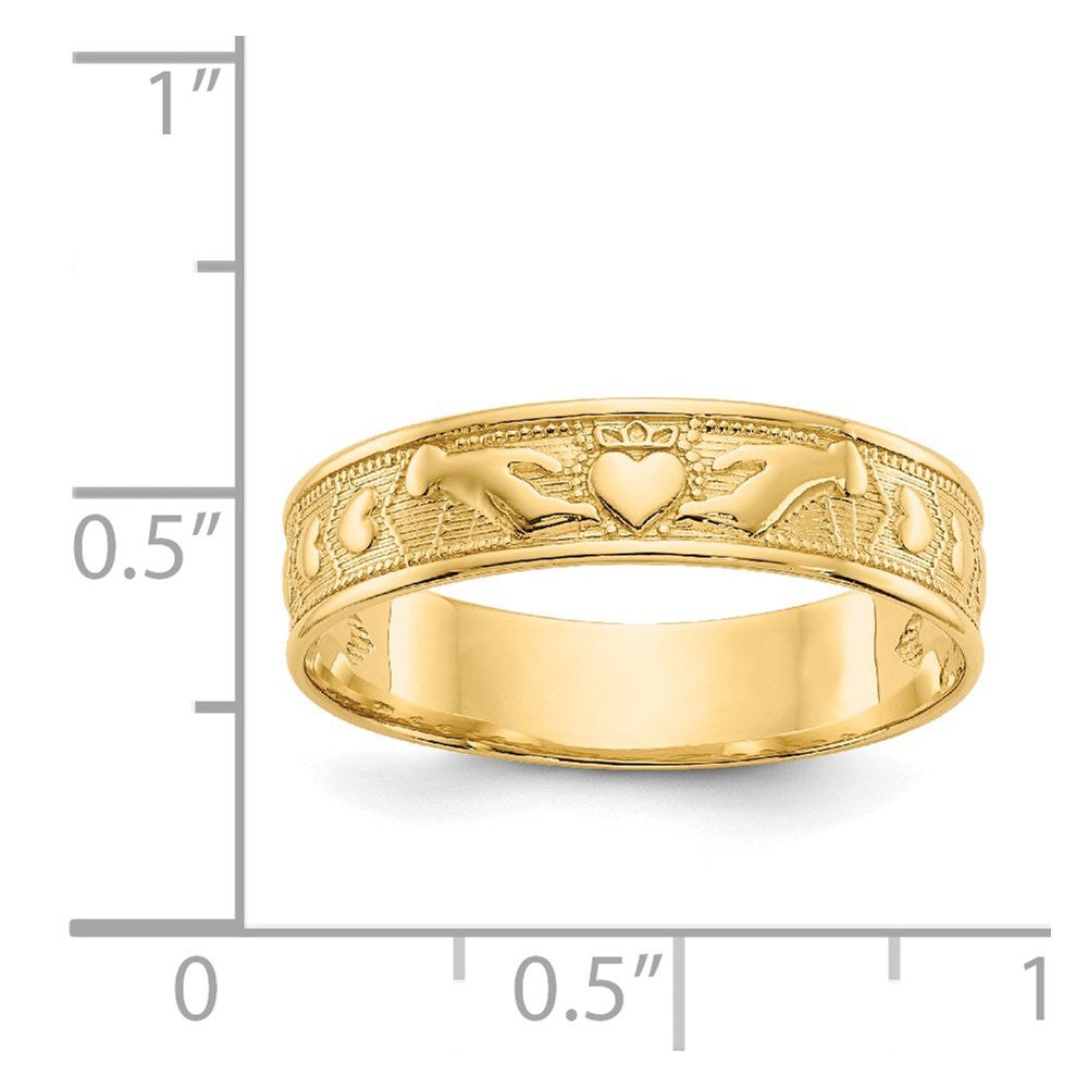 Gold Polished Claddagh Rings