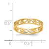 14K Polished and Textured Scroll Filigree Band