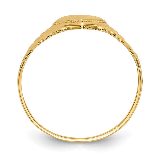 Gold Polished Children's Heart Rings