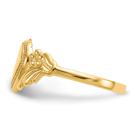 14k Polished Heart Baby Ring