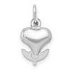 14K White Gold 3D Moveable Heart/Cross/Anchor Pendant