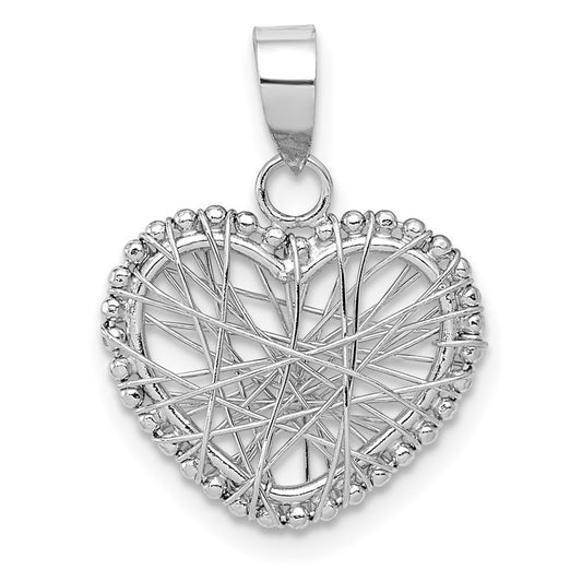 Gold Wire Heart Pendant