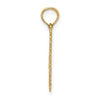 14K Gold Polished DADDYS LITTLE GIRL Textured Heart Charm