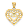 14k AMOR in Cut-out Heart Charm