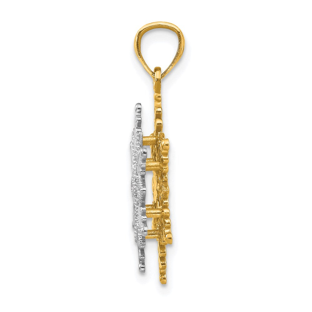 Gold Polished Filigree Pendants