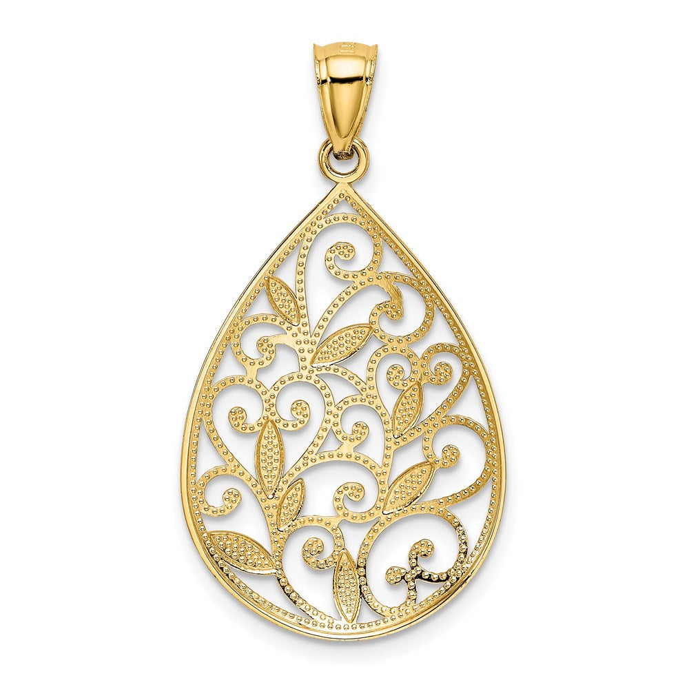 Filigree Teardrop Pendants