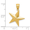 14k Polished Star Pendant