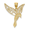 Gold Polished Hummingbird Pendants