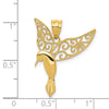 Gold Polished Hummingbird Pendants