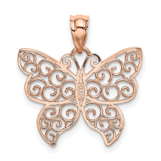 Gold Polished Butterfly Pendants