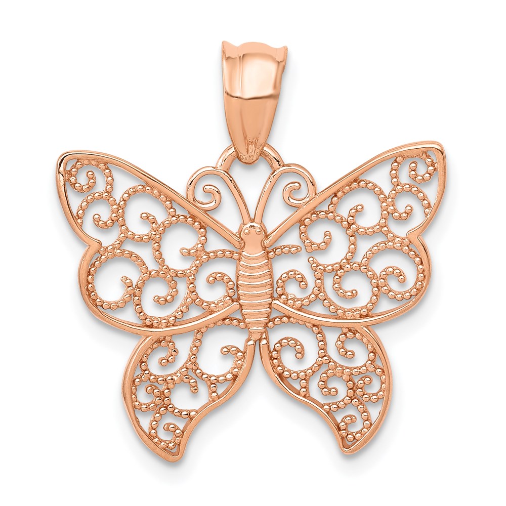 Gold Polished Butterfly Pendants