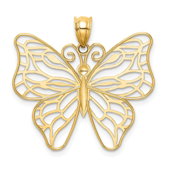 Gold Polished Butterfly Pendants
