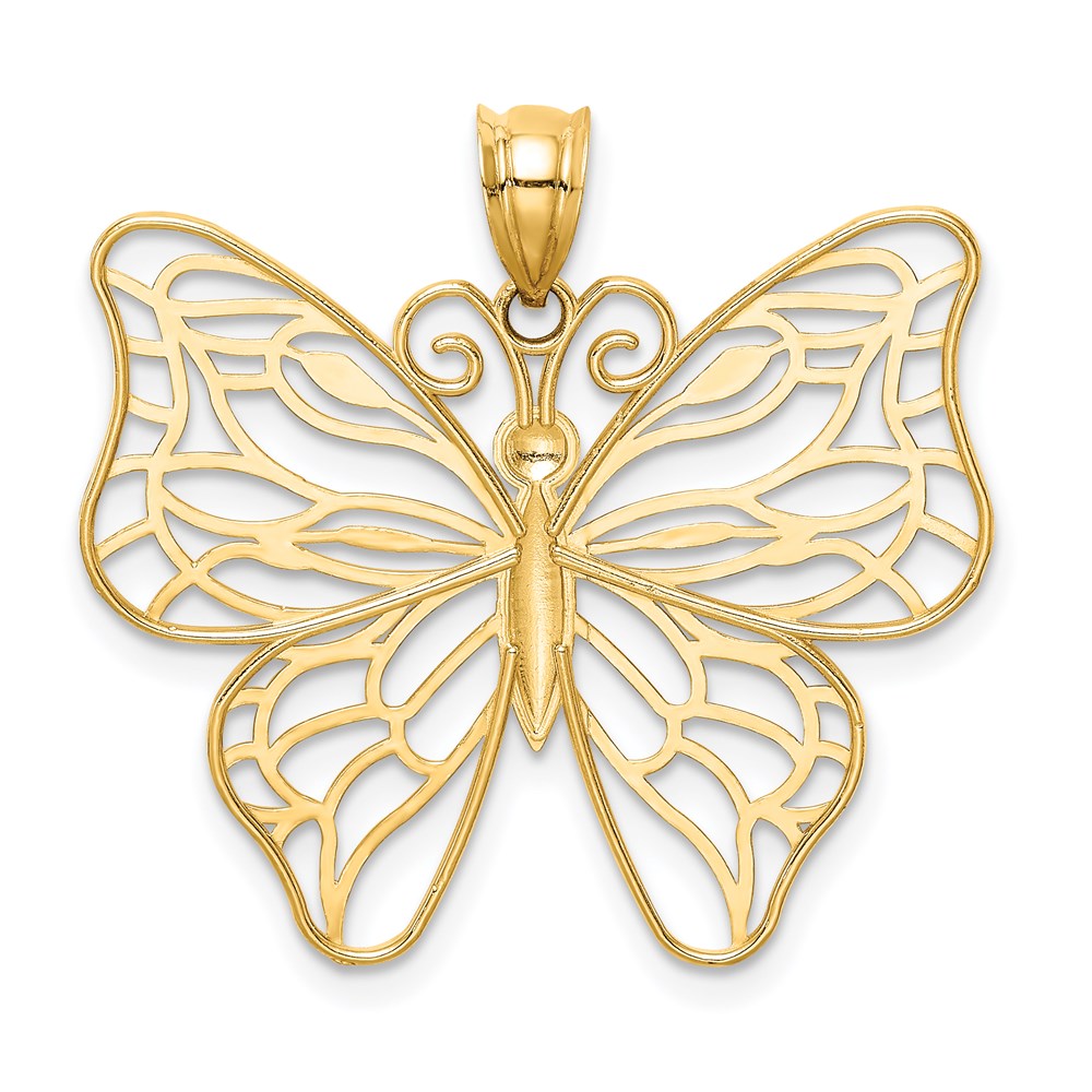 Gold Polished Butterfly Pendants