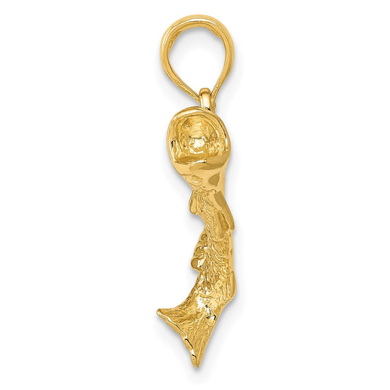 Gold Polished Fish Pendants